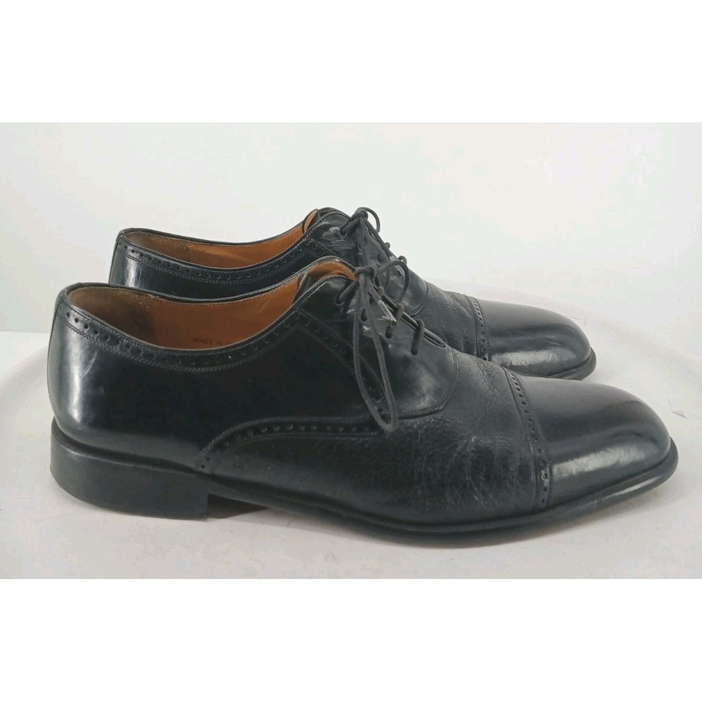 Mezlan Nicola Mens Black Leather Oxford Cap Toe Shoes Size 11.5 C113